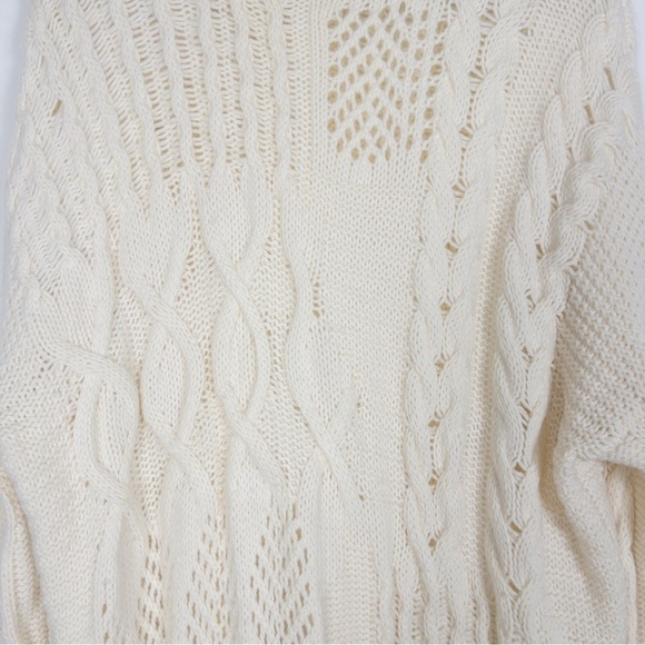Athleta Wool Cashmere Ivory Bedford Cable Knit Sweater - Picture 4 of 15